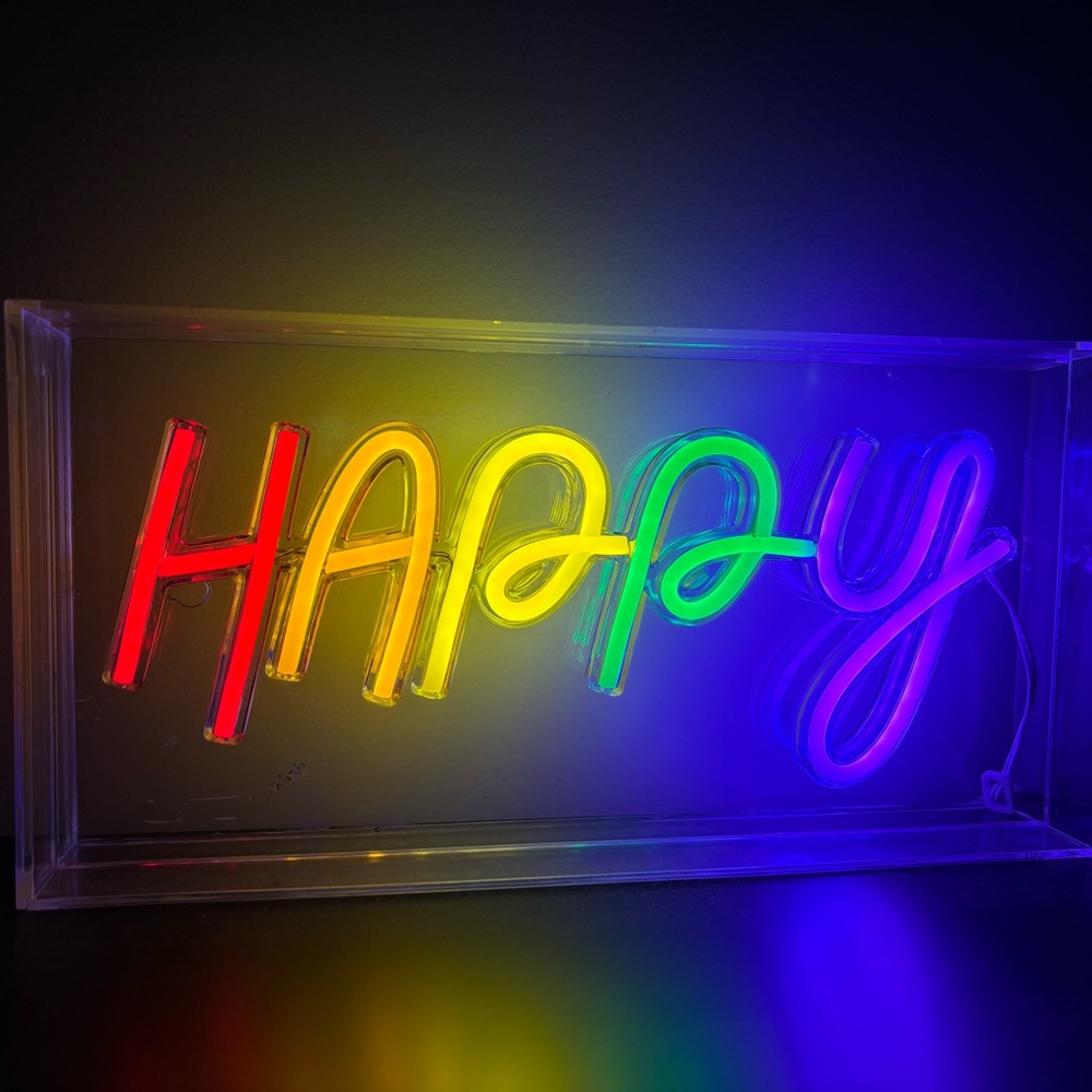 HAPPY LIGHT UP SIGN